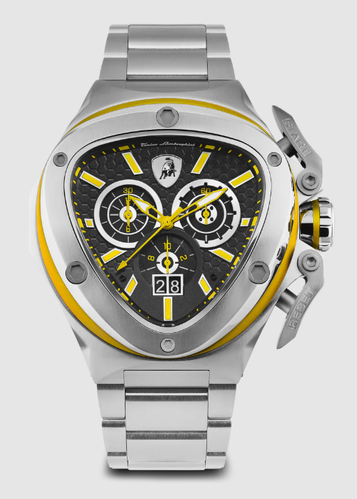 best luxury Lamborghini Spyder X Silver / Yellow TLX_T9XE-SS-B watches for men